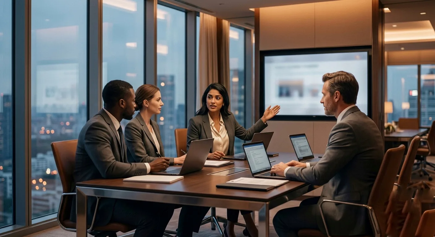 Executive revenue meeting — strategic employer partnership